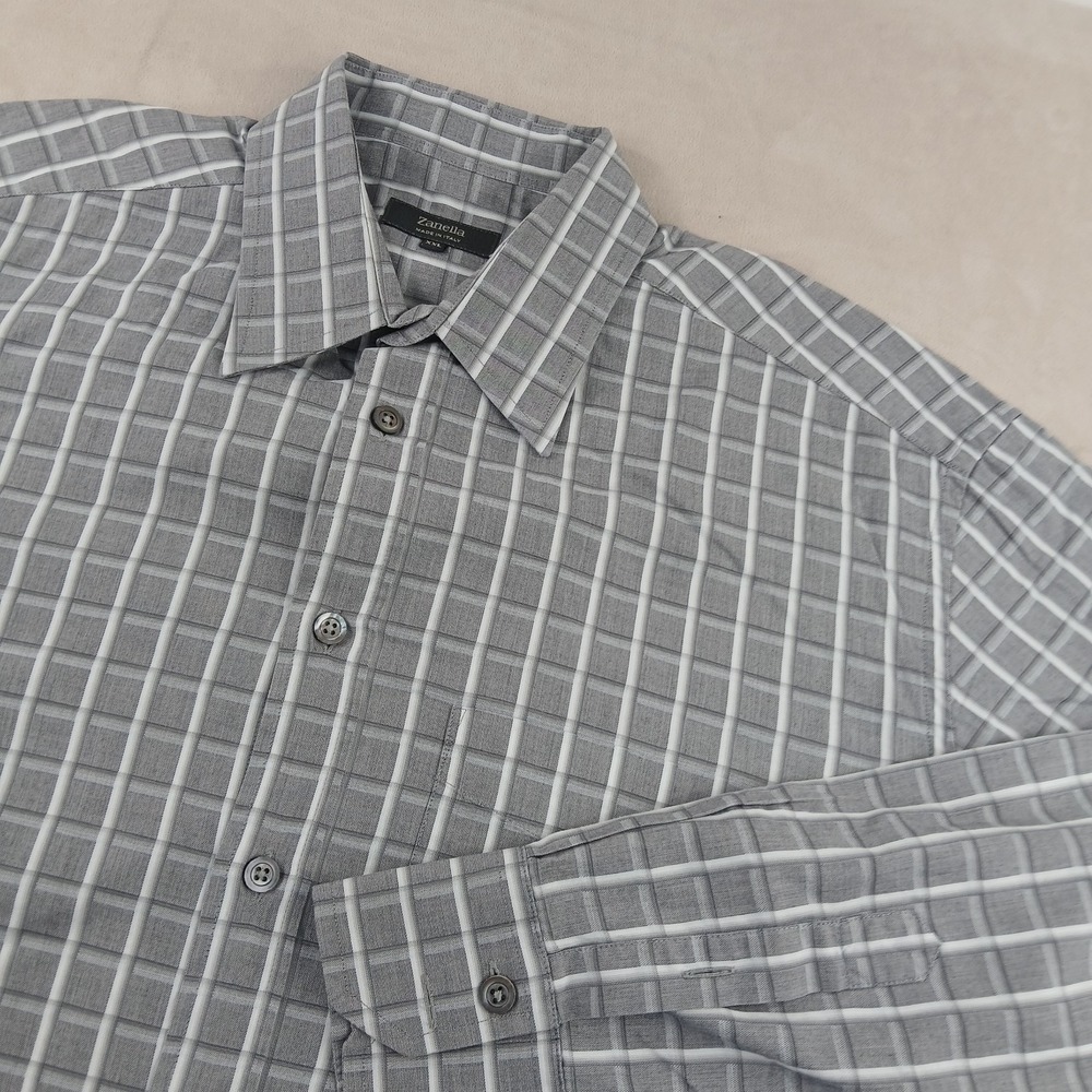 Zanella Floyd XXL Mens Shirt Button Up Long Sleeve Geometric 25x29